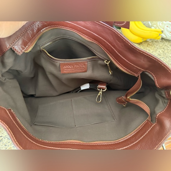 Anna Paola Bag brown Italian leather - Picture 5 of 6